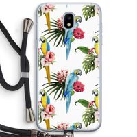 Kleurrijke papegaaien: Samsung Galaxy J5 (2017) Transparant Hoesje met koord