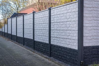Berton Romeins motiefplaat smal wit/grijs 184 cm Tuindeco - Tuindeco