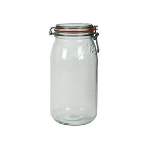 2x Luchtdichte weckpot transparant glas 3 liter - Weckpotten