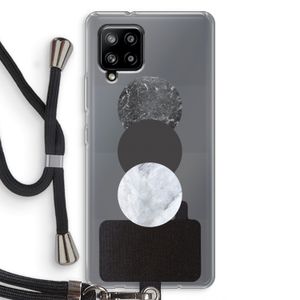 Marmeren cirkels: Samsung Galaxy A42 5G Transparant Hoesje met koord