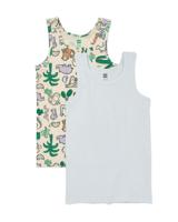 HEMA Kinderhemden jungle - 2 stuks lichtblauw (lichtblauw)