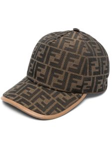 FENDI casquette à motif FF - Marron