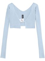 Jacquemus cardigan La maille Pralù à coupe crop - Bleu