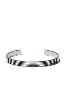 Le Gramme bracelet torque à détails gravés - Argent