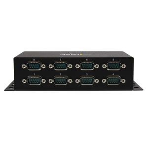 StarTech.com 8-poort USB naar DB9 RS232 Seriële Adapter Hub Industriële DIN-rail en Wandmontage