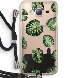 Tropische bladeren: Samsung Galaxy J3 (2016) Transparant Hoesje met koord