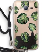 Tropische bladeren: Samsung Galaxy J3 (2016) Transparant Hoesje met koord