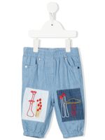 Stella McCartney Kids jean à motif brodé - Bleu