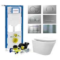 Geberit up320 Toiletset Vesta Tornado Flush Rimless | Met Zitting | Sigma Drukplaat