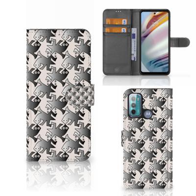 Motorola Moto G60 | Telefoonhoesje | Met pasjeshouder | Salamander Grey