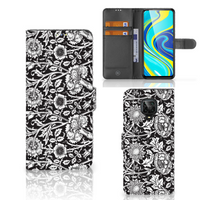 Xiaomi Redmi Note 9 Pro | Note 9S Hoesje Black Flowers