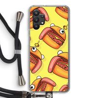 Hamburger: Samsung Galaxy A32 5G Transparant Hoesje met koord