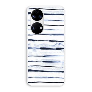 Ink Stripes: Huawei P50 Transparant Hoesje