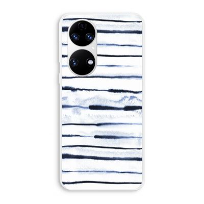 Ink Stripes: Huawei P50 Transparant Hoesje