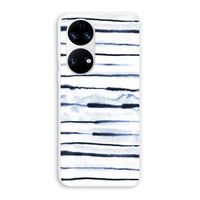 Ink Stripes: Huawei P50 Transparant Hoesje Ink Stripes: Huawei P50 Transparant Hoesje