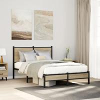 Bedframe zonder matras metaal sonoma eikenkleurig 120x200 cm - thumbnail