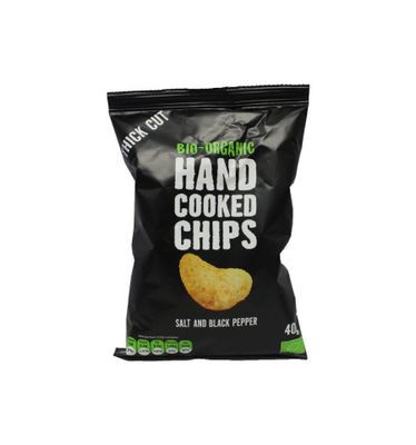 Chips handcooked zout en peper bio