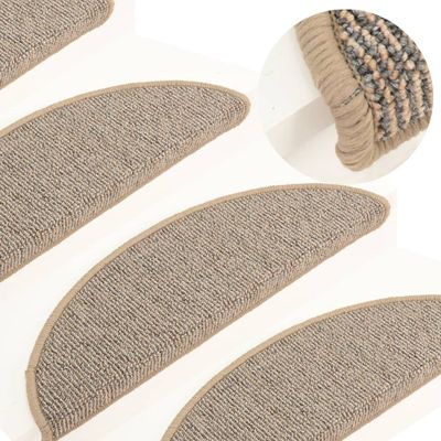 VidaXL Trapmatten 15 st 56x17x3 cm bruin halfrond