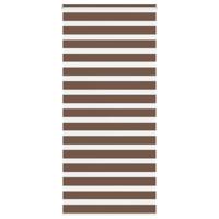 VidaXL Zebra rolgordijn 105x200 cm stofbreedte 100,9cm polyester bruin