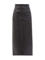 Miu Miu Panelled leather midi skirt - Noir