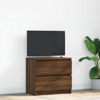 Tv-meubel 60x35x54 cm bewerkt hout bruin eikenkleur Tv-meubel 60x35x54 cm bewerkt hout bruin eikenkleur