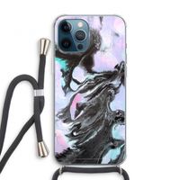 Pastel zwart: iPhone 12 Pro Transparant Hoesje met koord Pastel zwart: iPhone 12 Pro Transparant Hoesje met koord