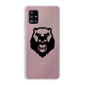 Angry Bear (black): Samsung Galaxy A51 5G Transparant Hoesje