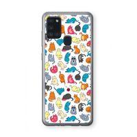 Kleurrijke katten: Samsung Galaxy A21s Transparant Hoesje Kleurrijke katten: Samsung Galaxy A21s Transparant Hoesje