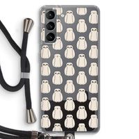 Uilen: Samsung Galaxy S21 Transparant Hoesje met koord