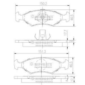 Nipparts Remblokset J3603050