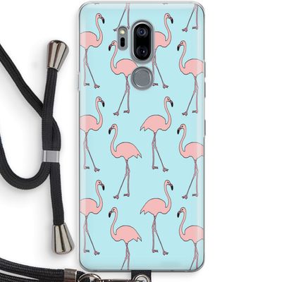 Anything Flamingoes: LG G7 Thinq Transparant Hoesje met koord