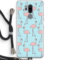 Anything Flamingoes: LG G7 Thinq Transparant Hoesje met koord