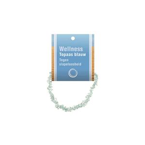 Edelsteen Splitarmband Topaas Blauw met Uitlegkaart