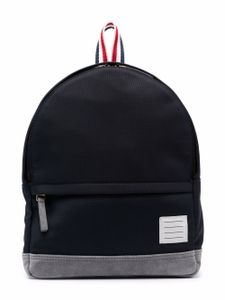 Thom Browne Kids sac à dos à détail de patch - Bleu