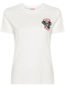 Kenzo t-shirt en coton à broderies - Blanc