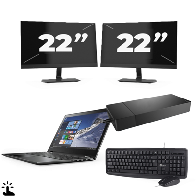 Microsoft Surface Laptop 4 - Intel Core i7-11e Generatie - 13 inch - Touch - 16GB RAM - 256GB SSD - Windows 11 Home + 2x 22 inch Monitor