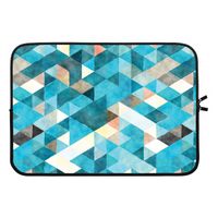 Gekleurde driehoekjes blauw: Laptop sleeve 13 inch