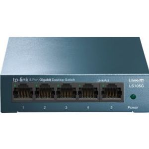 TP-LINK LS105G Unmanaged Gigabit Ethernet (10/100/1000) Blauw