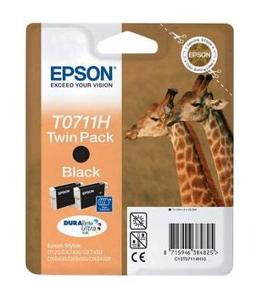 Epson T0711H zwart duoverpakking