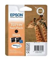 Epson T0711H zwart duoverpakking