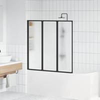 Douchescherm Zwart 120 x 2 x 117 cm Aluminium