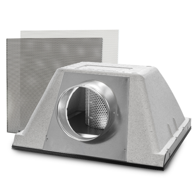 "easyplenum" Voor Luchttoevoer- Aansluiting 200mm - Met Geperforeerd Rooster