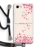 Hartjes en kusjes: Pixel 3 Transparant Hoesje met koord