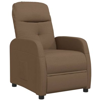 vidaXL Fauteuil verstelbaar stof bruin