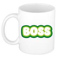 Cadeau mok voor baas - groen - grappig - keramiek - 300 ml - boss