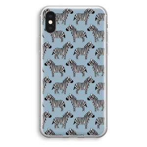 Zebra: iPhone XS Transparant Hoesje