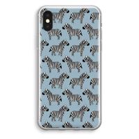 Zebra: iPhone XS Transparant Hoesje - thumbnail