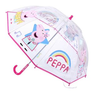 Disney Peppa Pig paraplu - transparant/roze - D71 cm - voor kinderen