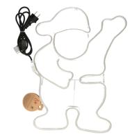 Kerstverlichting LED kerstman figuur - 39 x 2 x 51 cm - metaal/kunststof - warm wit - thumbnail