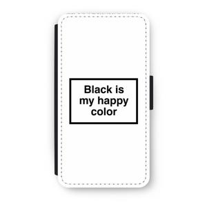 Black is my happy color: iPhone XS Flip Hoesje